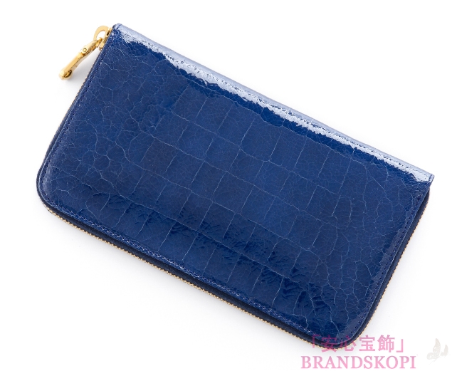 ミュウ ミュウ　2013年春夏新作ST.COCCO LUXラウンドファスナー 長財布 5M0506 NKG F0013