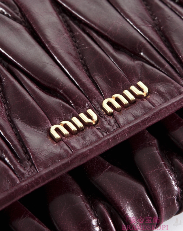 ミュウ ミュウ　12/13年秋冬新作MATELASSE LUX二つ折り長財布 5M1109 QI9 F0382 