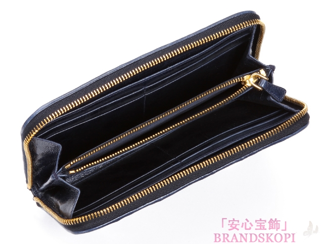 ミュウ ミュウ　12/13年秋冬新作MATELASSE LUXラウンドファスナー 長財布 5M0506 QI9 F0016