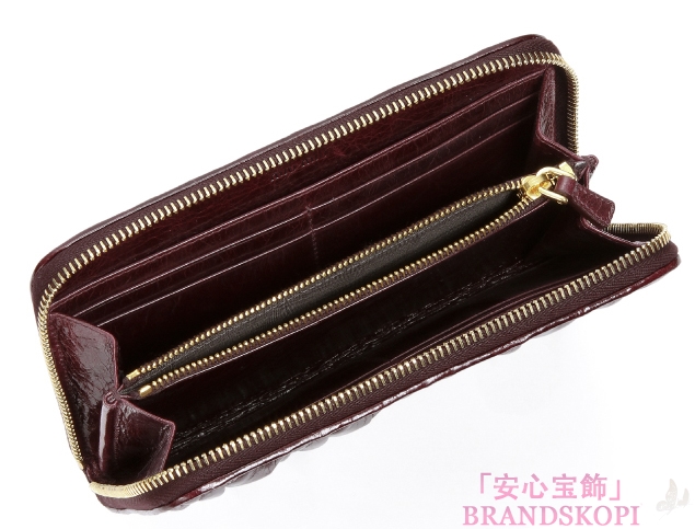 ミュウ ミュウ　12/13年秋冬新作MATELASSE LUXラウンドファスナー 長財布 5M0506 QI9 F0382