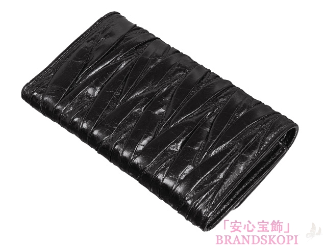 ミュウ ミュウ　2012年春夏新作MATELASSE LUX三つ折り中財布 5M1097 QI9 F0002