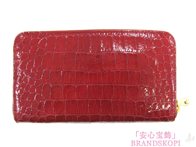 miu miu（ミュウミュウ）ラウンド長財布/型押しカーフ/アザレア【新品】(5M0506STAMPACOCCO)