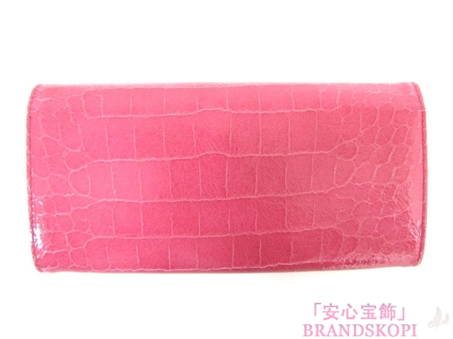 miu miu（ミュウミュウ）ＺＩＰ長財布/GERANIO（ピンク）/型押しカーフ5M1109 