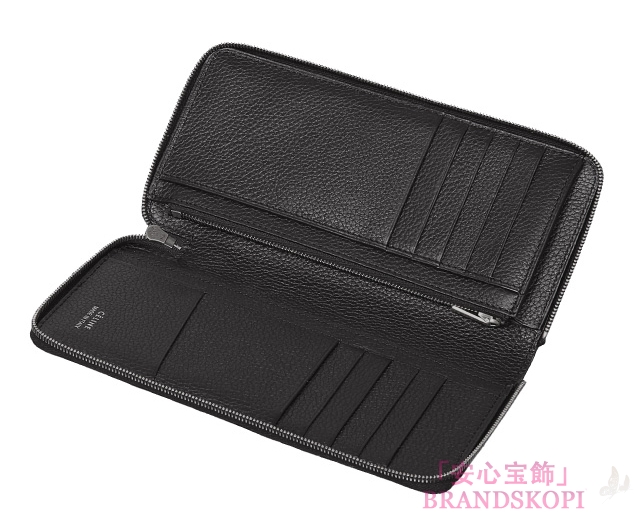 セリーヌカーフスキンスリムタイプ ラウンドファスナー 長財布100953JFL 38NO 