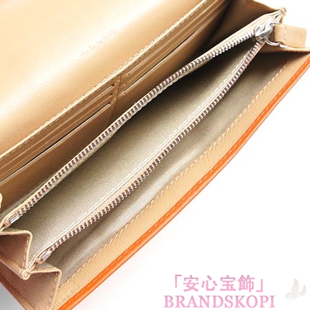 セリーヌ 長財布[小銭入れ付き]ラージマルチファンクション /ネオンオレンジ×ベージュ10760-3fjn-27py