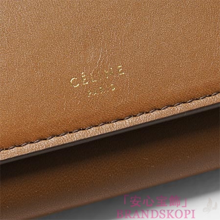 セリーヌ/CELINE/ 長財布[小銭入れ付き]ラージマルチファンクション /タバコブラウン10760-3fta-04fg