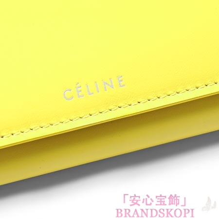 セリーヌ 長財布[小銭入れ付き]ラージマルチファンクション /レモンイエロー×ピスタチオグリーン10760-3fjn-11us