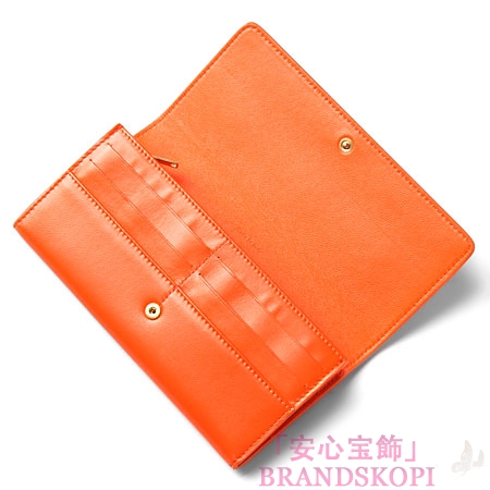 セリーヌ 長財布[小銭入れ付き]ラージマルチファンクション /ネオンオレンジ10760-3fta-20or