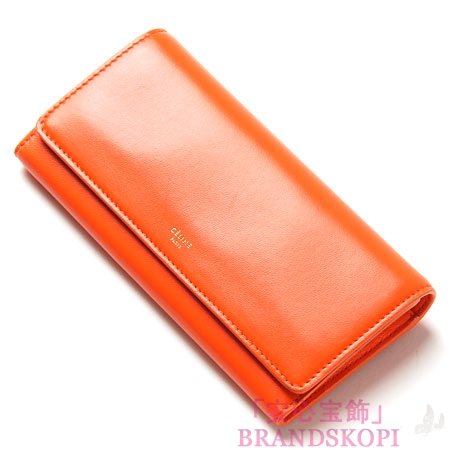 セリーヌ 長財布[小銭入れ付き]ラージマルチファンクション /ネオンオレンジ10760-3fta-20or
