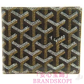 ゴヤール(GOYARD) 二つ折り財布（ブラック×ナチュラル） APM11003-PORFE-GM-NOIR-NATUREL