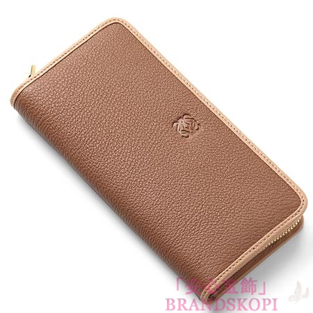 ロエベ/LOEWE/ ラウンドファスナー 長財布[小銭入れ付き]/11395-cf13-3366 /ブラウン×ベージュ