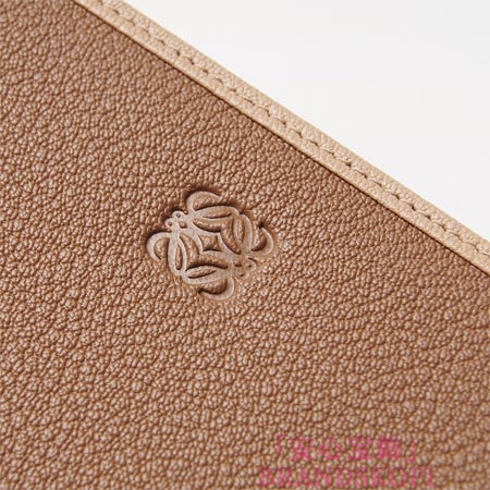 ロエベ/LOEWE/ ラウンドファスナー 長財布[小銭入れ付き]/11395-cf13-3366 /ブラウン×ベージュ