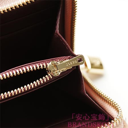 ロエベ/LOEWE/ ラウンドファスナー 長財布[小銭入れ付き]/11395-cf13-3366 /ブラウン×ベージュ