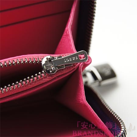 ロエベ/LOEWE/ ラウンドファスナー 長財布[小銭入れ付き]/11395-cf13-6152 /ラヴェンダー×パープル