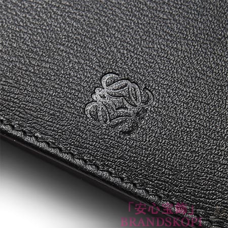 ロエベ/LOEWE/ レザーカードケース/10330-f16-1398 /ブラック×ダークレッド