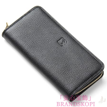 ロエベ/LOEWE/ ラウンドファスナー 長財布[小銭入れ付き]/AMAZONA 20120314 /ブラック×レッド11395-f13-1100
