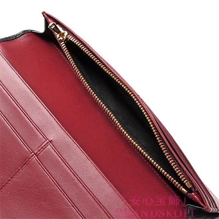 ロエベ/LOEWE/ 長財布[小銭入れ付き]/10330-978-1398 /ブラック×ダークレッド