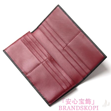 ロエベ/LOEWE/ 長財布[小銭入れ付き]/10330-978-1398 /ブラック×ダークレッド