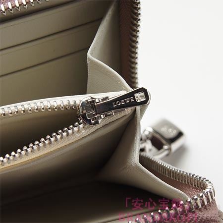 ロエベ/LOEWE/ ラウンドファスナー 長財布[小銭入れ付き]/11395-f13-1190 /ベージュ×ラヴェンダー