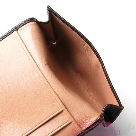 ロエベ/LOEWE/ レザーカードケース/10330-f16-3127 /ダークブラウン×ナチュラルベージュ