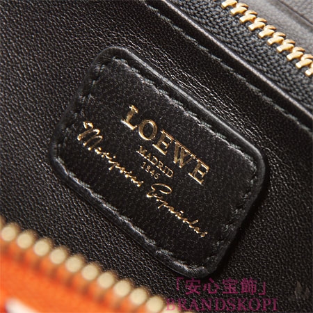 ロエベ/LOEWE/ ラウンドファスナー長財布[小銭入れ付き]/Loewe Napa /オレンジ14782-f13-9100