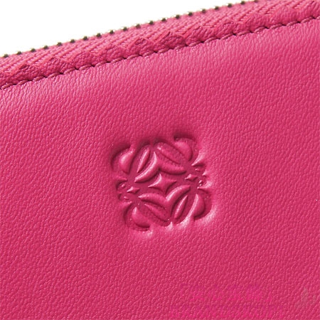 ロエベ/LOEWE/ ラウンドファスナー 長財布[小銭入れ付き]コーラルピンク×パープル18281-f13-7440