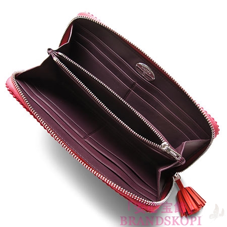 ロエベ/LOEWE/ ラウンドファスナー 長財布[小銭入れ付き]コーラルピンク×パープル18281-f13-7440