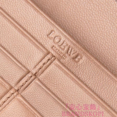 ロエベ/LOEWE/ 長財布[小銭入れ付き]ダークブラウン×ナチュラルベージュ 10330-978-3127