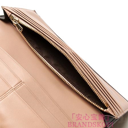 ロエベ/LOEWE/ 長財布[小銭入れ付き]ダークブラウン×ナチュラルベージュ 10330-978-3127