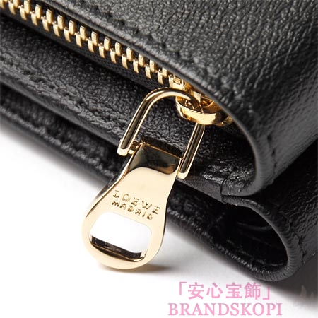 ロエベ/LOEWE/ ２つ折り財布[小銭入れ付き]ブラック11830-f15-1100