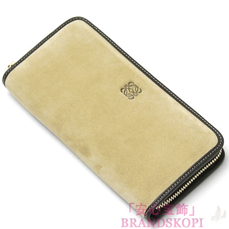 ロエベ/LOEWE/ ラウンドファスナー 長財布[小銭入れ付き]ORO×MARRON 11361-f13-8132
