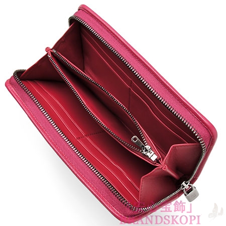 ロエベ/LOEWE/ ラウンドファスナー長財布[小銭入れ付き]コーラル×マゼンタ11395-cf13-7389