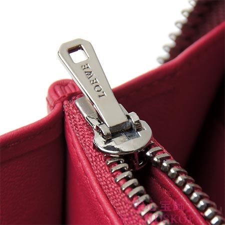 ロエベ/LOEWE/ ラウンドファスナー長財布[小銭入れ付き]マゼンタ×オックスブラッド 11395-cf13-7396