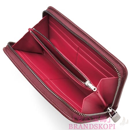 ロエベ/LOEWE/ ラウンドファスナー長財布[小銭入れ付き]マゼンタ×オックスブラッド 11395-cf13-7396