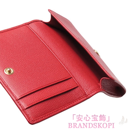 ロエベ/LOEWE/ レザーカードケース/Anagram Signature /レッド11830-f16-7100