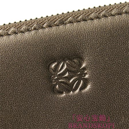 ロエベ ラウンドファスナー 長財布[小銭入れ付き]ブロンズ×ブラック18286-f13-3640