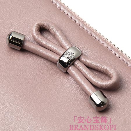 ロエベ/LOEWE/ ラウンドファスナー長財布[小銭入れ付き]オールドローズ10782-f13-7348