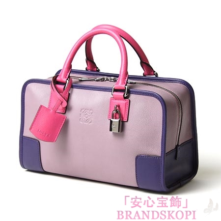 ロエベ/LOEWE/ レザーハンドバッグ/35235-aa03-6182 /ライラック×マゼンタ