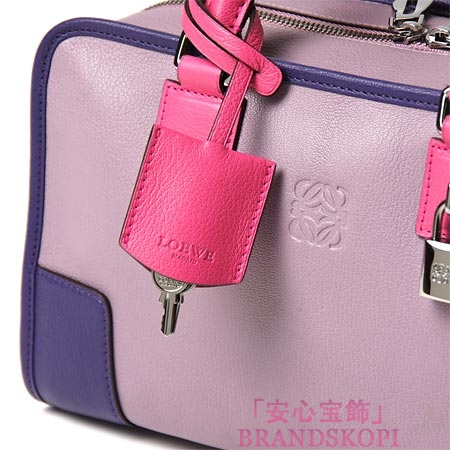 ロエベ/LOEWE/ レザーハンドバッグ/35235-aa03-6182 /ライラック×マゼンタ
