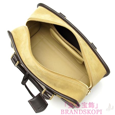 ロエベ/LOEWE/ レザーハンドバッグ）/AMAZONA28/35261-a03-8132 /ベージュ×ダークブラウン