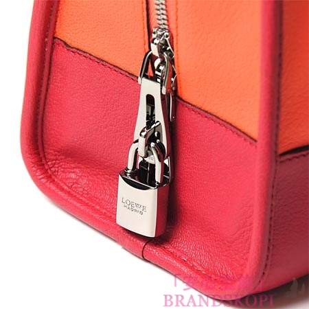 ロエベ/LOEWE/ レザーハンドバッグ/35235-aa03-7389 /コーラル×マゼンタ