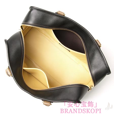 ロエベ/LOEWE/ レザーハンドバッグ/AMAZONA/アマソナ /イエローベージュ×ベージュ×ブラック35269-a22-8178