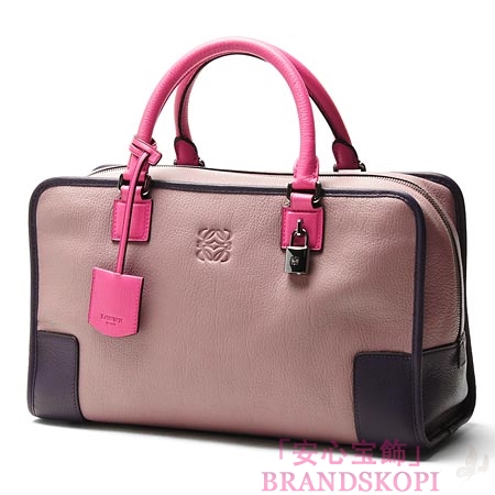 ロエベ/LOEWE/ レザーハンドバッグ/35235-a22-6182 /ライラック×マゼンタ