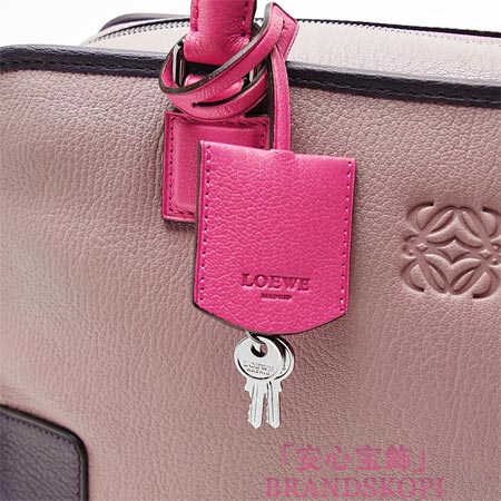 ロエベ/LOEWE/ レザーハンドバッグ/35235-a22-6182 /ライラック×マゼンタ