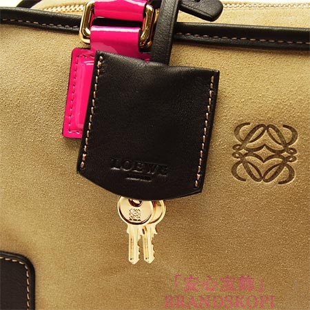 ロエベ/LOEWE/ レザーハンドバッグ/38661-a03-8174 /ゴールド×マゼンタ