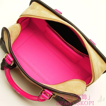 ロエベ/LOEWE/ レザーハンドバッグ/38661-a03-8174 /ゴールド×マゼンタ
