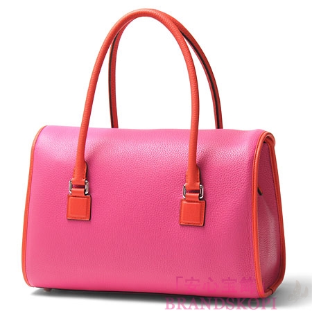ロエベ/LOEWE/ レザーハンドバッグ/32984-bc81-7347 /マゼンタ/コーラル