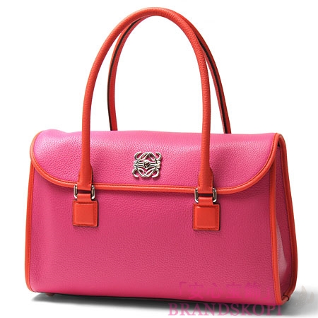 ロエベ/LOEWE/ レザーハンドバッグ/32984-bc81-7347 /マゼンタ/コーラル