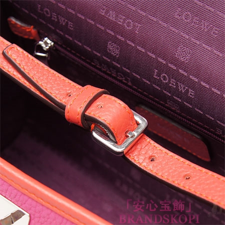 ロエベ/LOEWE/ レザーハンドバッグ（２ＷＡＹ仕様）/32984-bd80-7347 /マゼンタ/コーラル