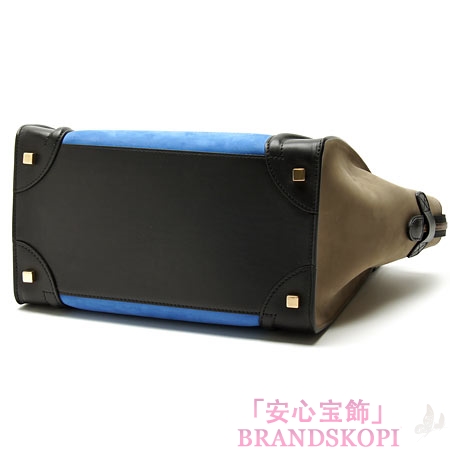 セリーヌ/CELINE/ レザーハンドバッグ/LUGGEGE/ラゲージ ミニショッパー /Royal Blue 16521-3nsb-07rb